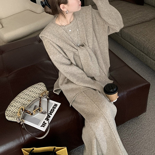 ◈[당일발송] ★토요특가★심플한 데일리 스카프 니트 트레이닝 팬츠 3SET