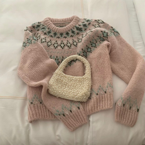 러블리 겨울 노르딕 니트