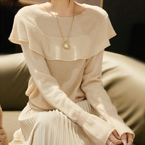  ◈[당일발송]여성스러운 러플넥 니트 