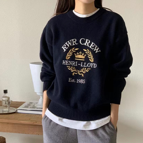 1985 크라운 자수 니트