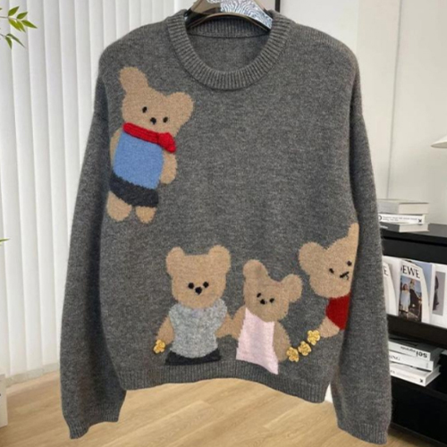 [당일발송] 패밀리 베어 긴팔 니트