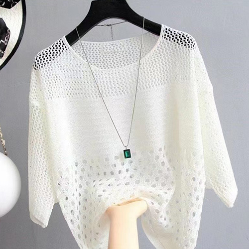 얇은 펀칭 네트 여름 니트