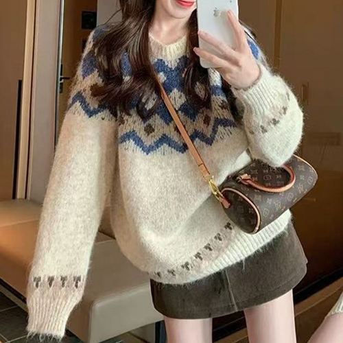 [당일발송]노르딕 패턴 포근 니트