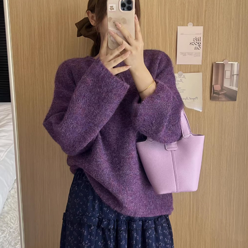 소프트 헤어리 루즈 니트