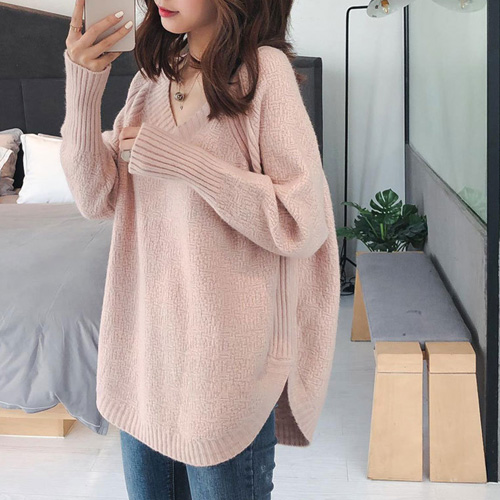 스타 루즈핏 긴팔 니트