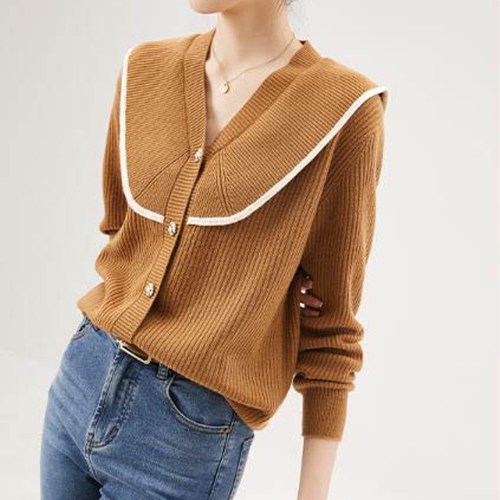 빅카라 포인트 골지 데일리 니트