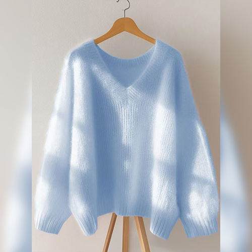 파스텔 소프트 브이넥 니트