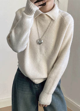 단정한 카라 골지 데일리 니트