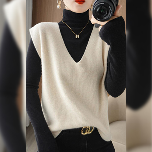 모던 V넥 니트 베스트