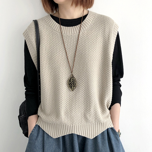 ◈[당일발송] 베이직 루즈 니트 베스트