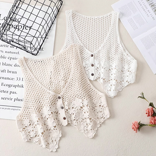 ◈[당일발송] ★자정마감 50% 8990원★플라워 뷔스티에 니트 베스트