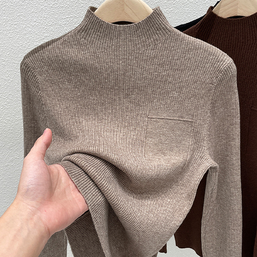 ★화요특가 자정마감 50%★심플 골지 모크넥 니트