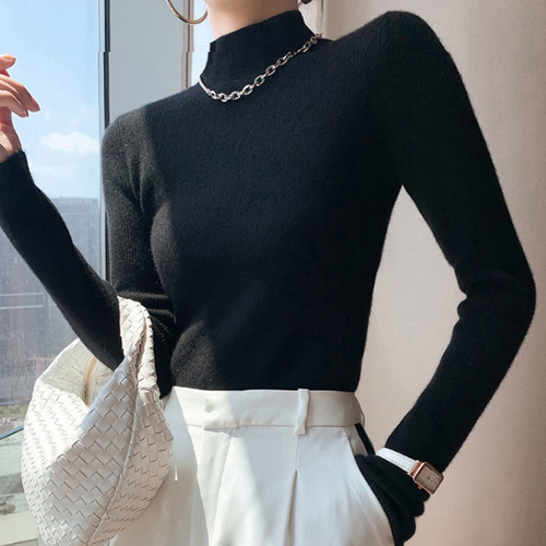 ◈[당일발송] 스판 폴라넥 슬림 니트