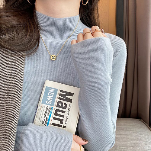 소프트 하프폴라 니트 티셔츠