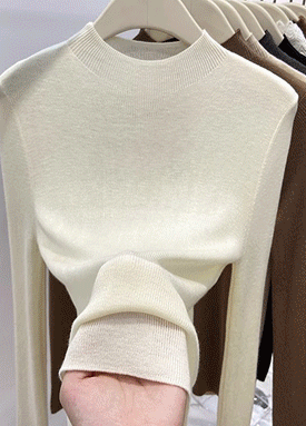 소프트 하프폴라 니트 티셔츠