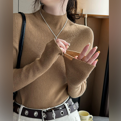 ★월요특가 자정마감 50%★슬림핏 소프트 하프넥 베이직 니트