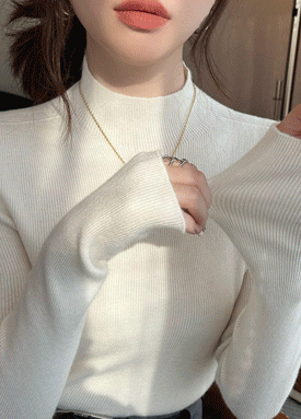 ★월요특가 자정마감 50%★슬림핏 소프트 하프넥 베이직 니트