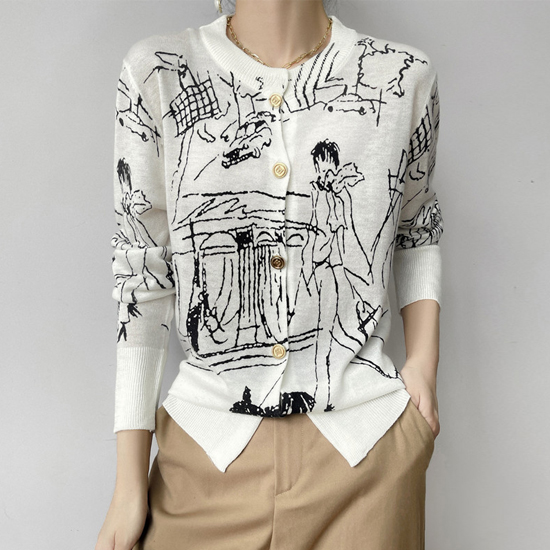 [당일발송]★수요특가 자정마감 50%★그래피티 니트 가디건