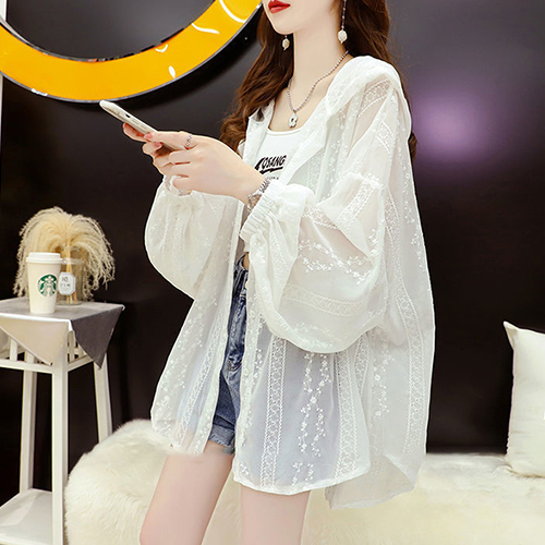 ★금요특가 자정마감 50%★시스루 레이스 후드 가디건