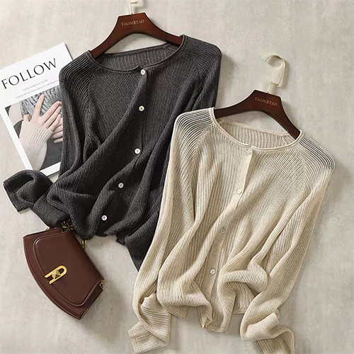 베이직 여름 니트 가디건