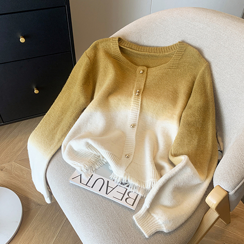 ◈[당일발송]  그라데이션 나염 데미지 가디건