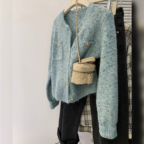 [당일발송]여성스러운 스무디 니트 가디건