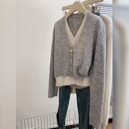 [당일발송] 심플한 브이넥 레이어 가디건
