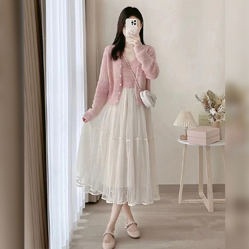 러블리한 감성 가디건&나시&스커트 3SET