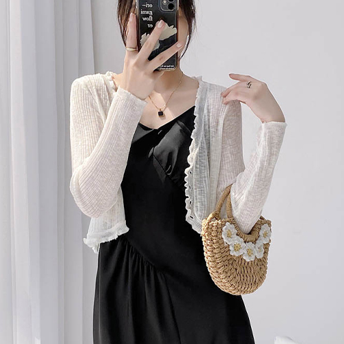 ◈[당일발송] 골지 크롭 자외선차단 여름 가디건