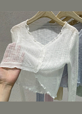 골지 크롭 자외선차단 여름 가디건