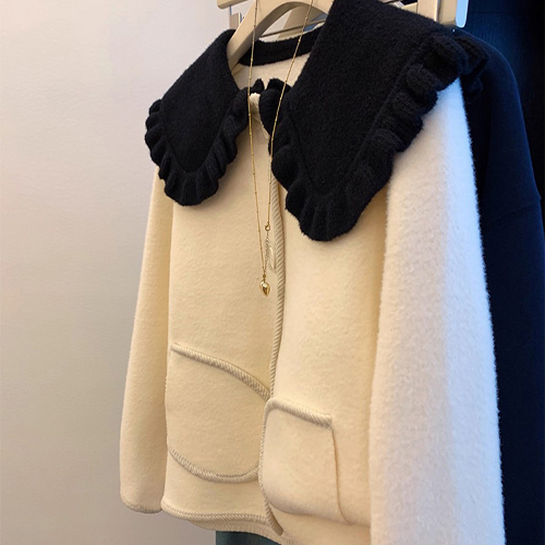 러블리 빅카라 니트 가디건