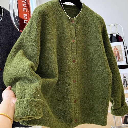 내추럴 그린 니트 가디건