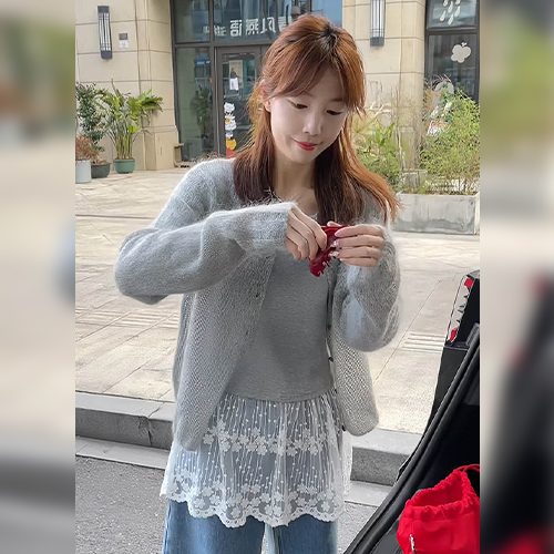 데일리 성글 니트 가디건