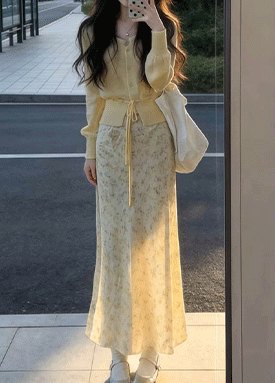 스프링 블라썸 가디건&스커트 2SET