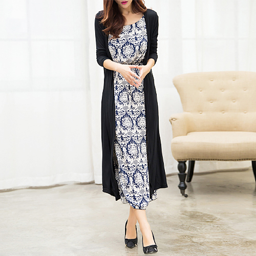 ◈[당일발송] 비스코스 시스루 롱 가디건 