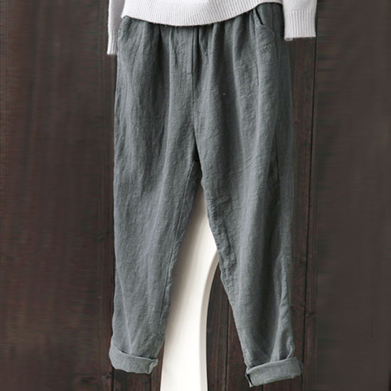 [당일발송7] [재입고]코튼 린넨 밴딩 팬츠