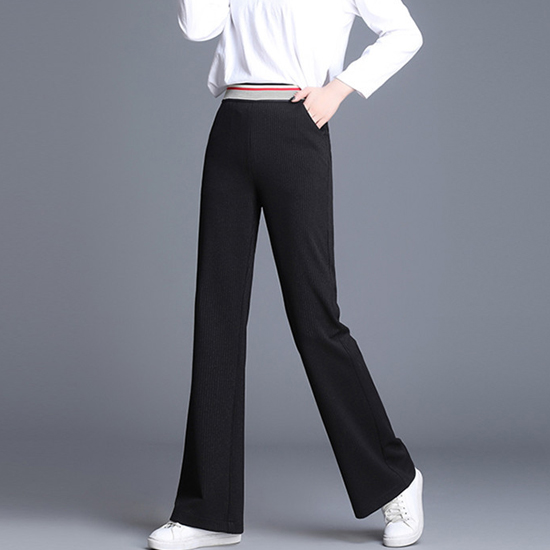 컬러밴딩 와이드 스판 팬츠