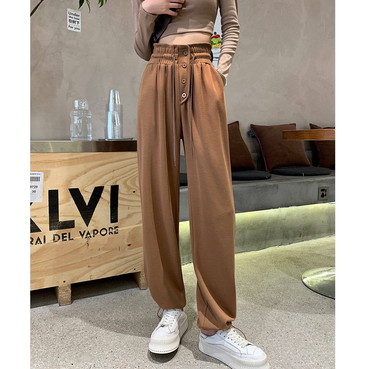 ◈[당일발송] 밴딩 버튼 플랩 팬츠