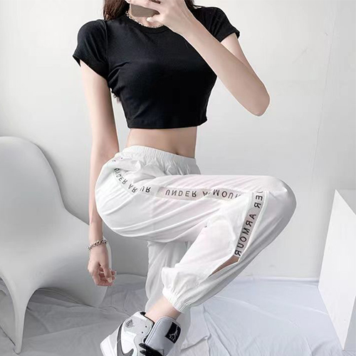 ◈[당일발송] 언더 시스루 트임 조거 팬츠