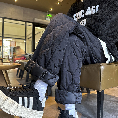 겨울 보온 퀼팅 패딩 팬츠