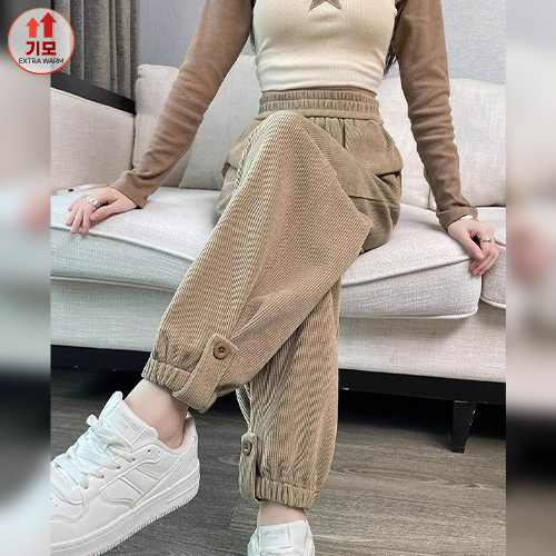 ◈[당일발송] 베이직 골덴 밴딩 조거 팬츠[일반/기모 2종류]