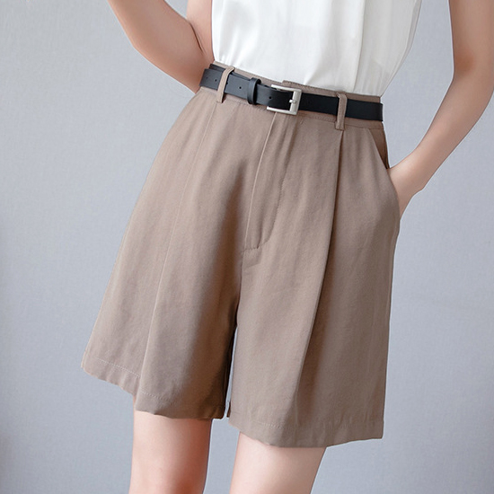 ◈[당일발송] 핀턱라인 벨트 반바지