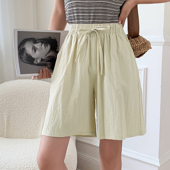  [재입고] 베이직 밴딩 주름 반바지