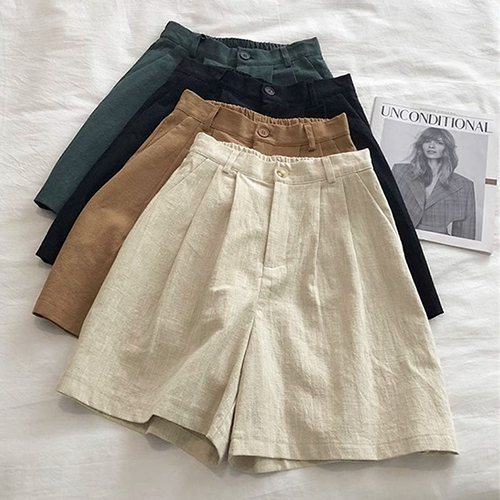 ◈[당일발송]코튼 핀턱 베이직 숏팬츠