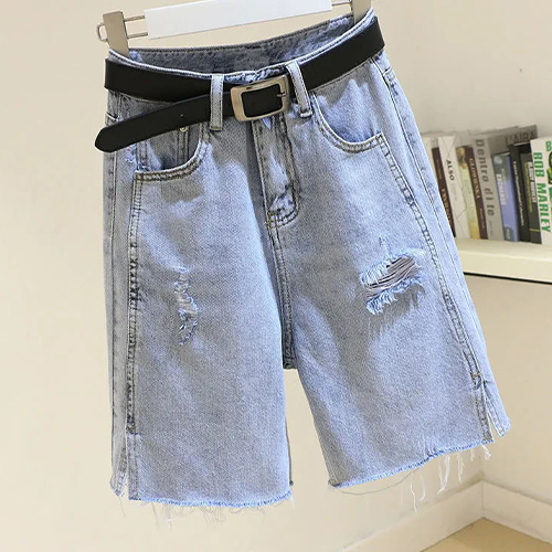 ◈[당일발송] 여름 데미지 데님 하프팬츠