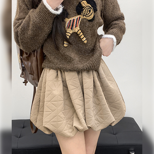 퀼팅 벌룬 밴딩 숏 팬츠