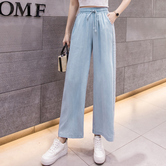 [SALE 15%] 스트링 와이드 데님 팬츠