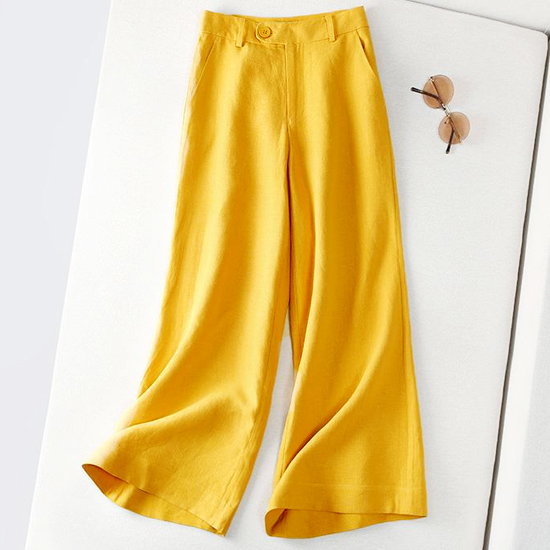 ◈[당일발송] 와이드핏 뒤 밴딩 코튼혼방 팬츠