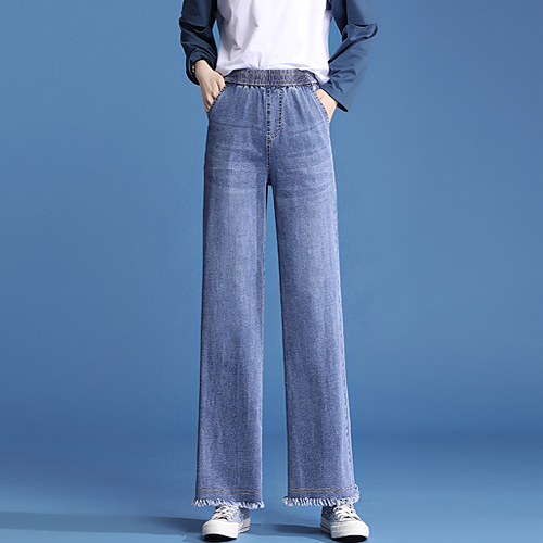 ◈[당일발송] 헴 컷팅 디테일 와이드 팬츠