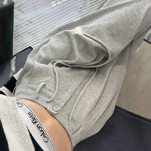 스판 밴딩 롱 와이드 팬츠